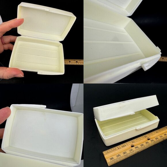 Vtg Lustro Ware Plastic Travel Hinged Bar Soap Container w Starburst White READ - Picture 6 of 15
